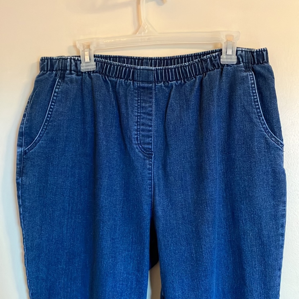 Pretty medium stonewashed studded jeans by Allison Daley, size 16, like new! - Picture 2 of 16